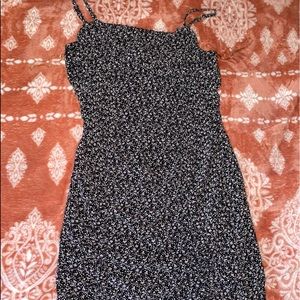 Black flowered summer dress
